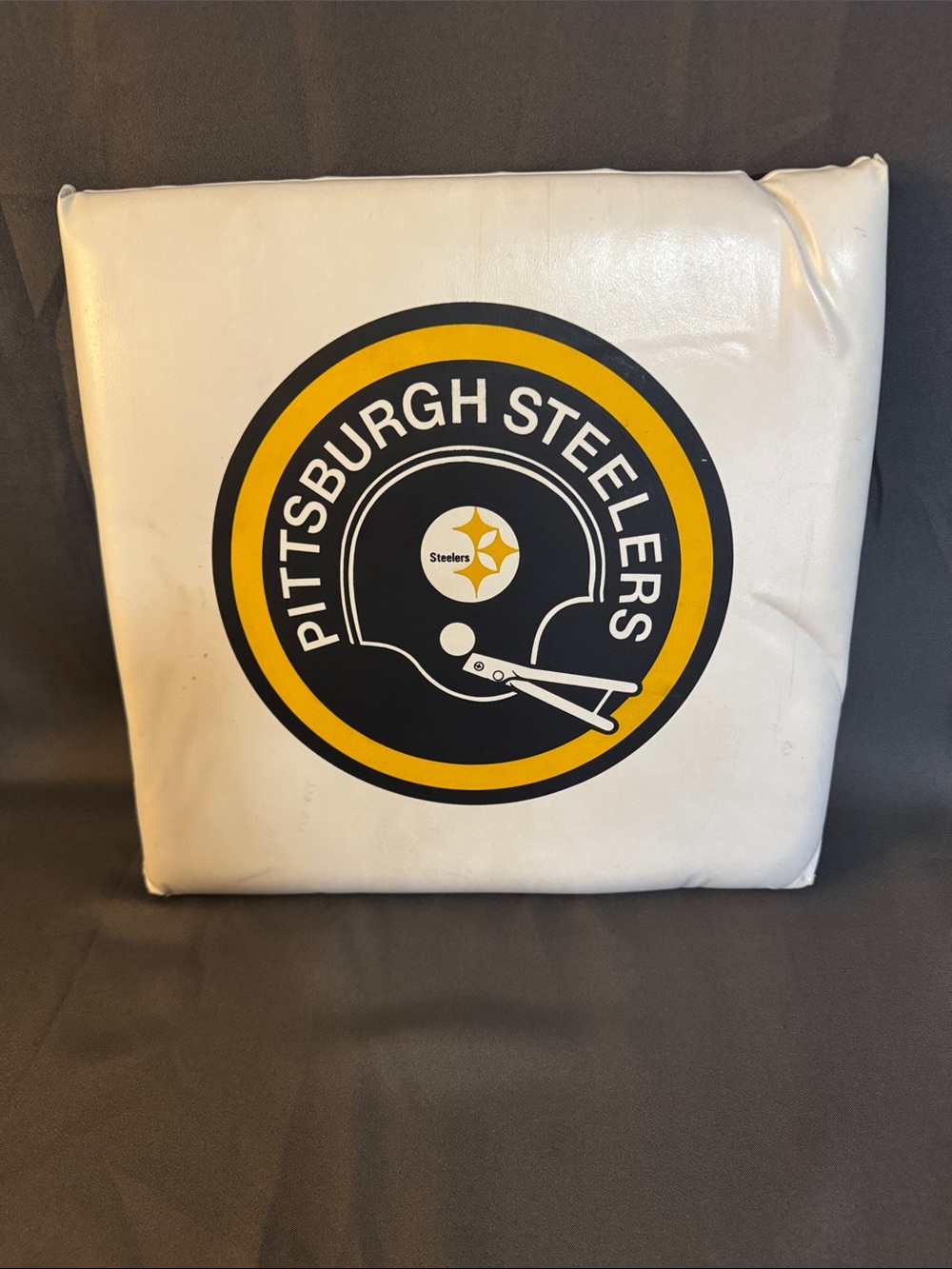 Vintage Pittsburgh Steelers vinyl seat cushion